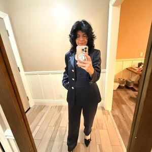 Kelley Graham Elegant Black Satin Women's Pants